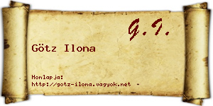 Götz Ilona névjegykártya